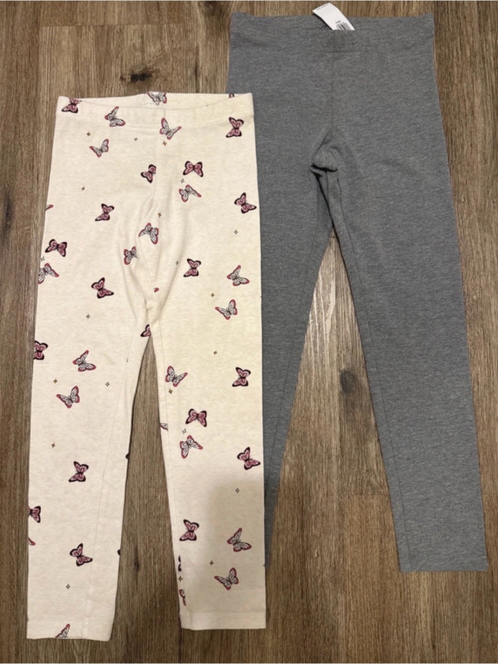 Old Navy Girls' Butterfly Print & Gray Leggings Set
